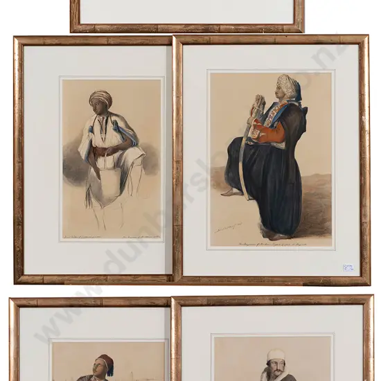 After Sir David Wilkie (1785-1841) Set Of 5 Coloured Portrait Prints