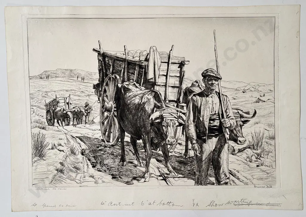 Francis Dodd (British 1874 - 1949) - Spanish Ox Driver Image 1++