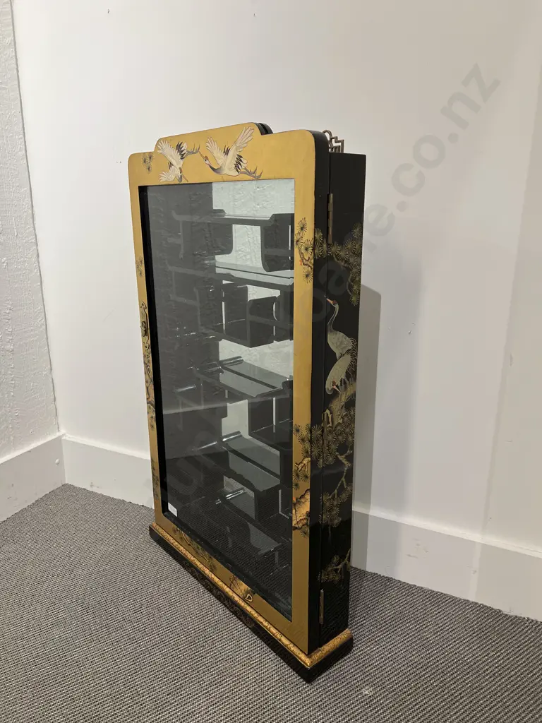 Japanese Gold Lacquer & Painted Display Cabinet Image 1++