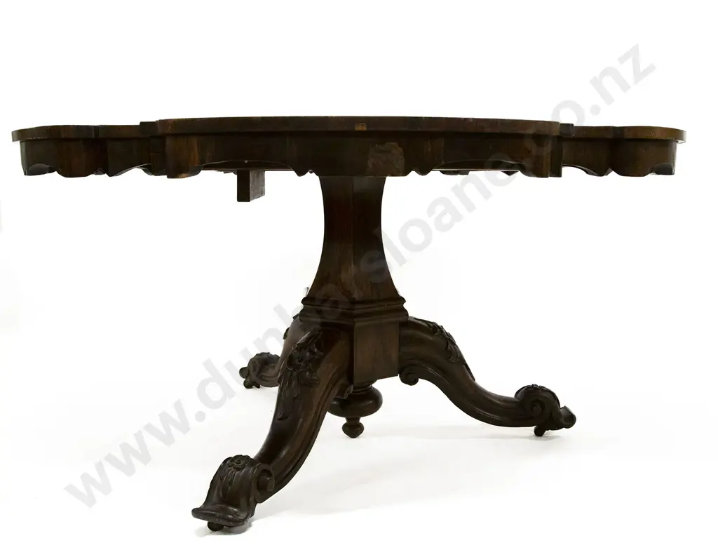Early Vict Rosewood Snap Top Breakfast Table Image 1++