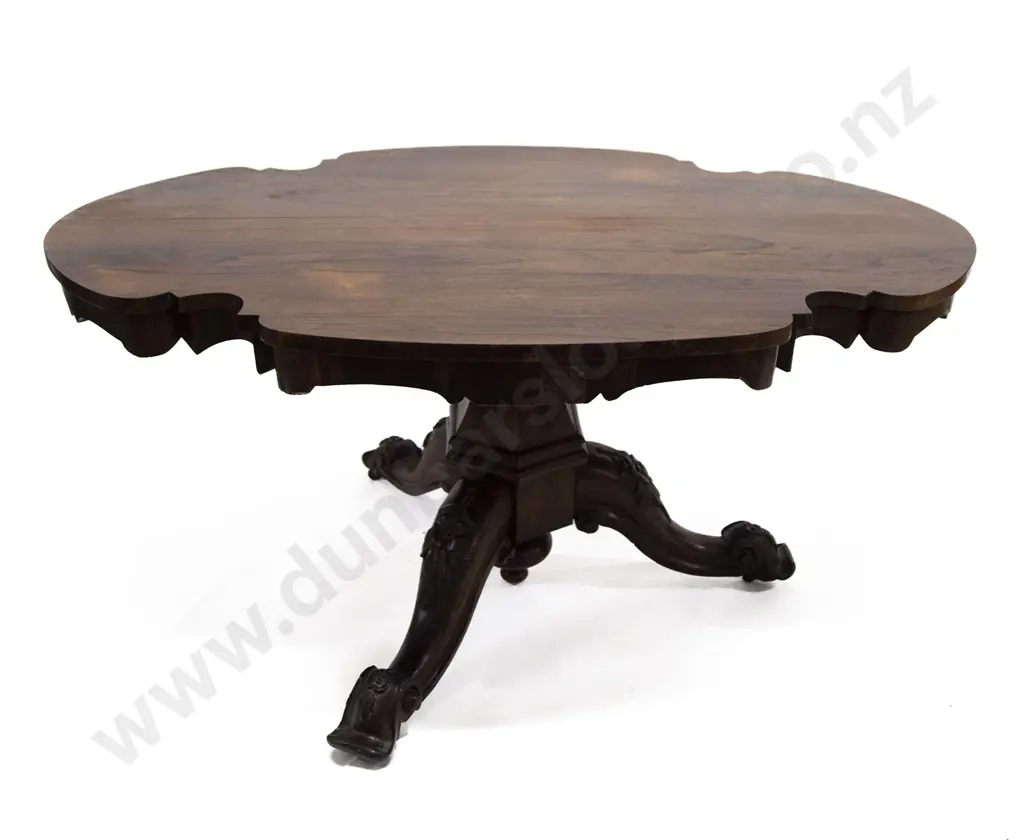 Early Vict Rosewood Snap Top Breakfast Table Image 1++