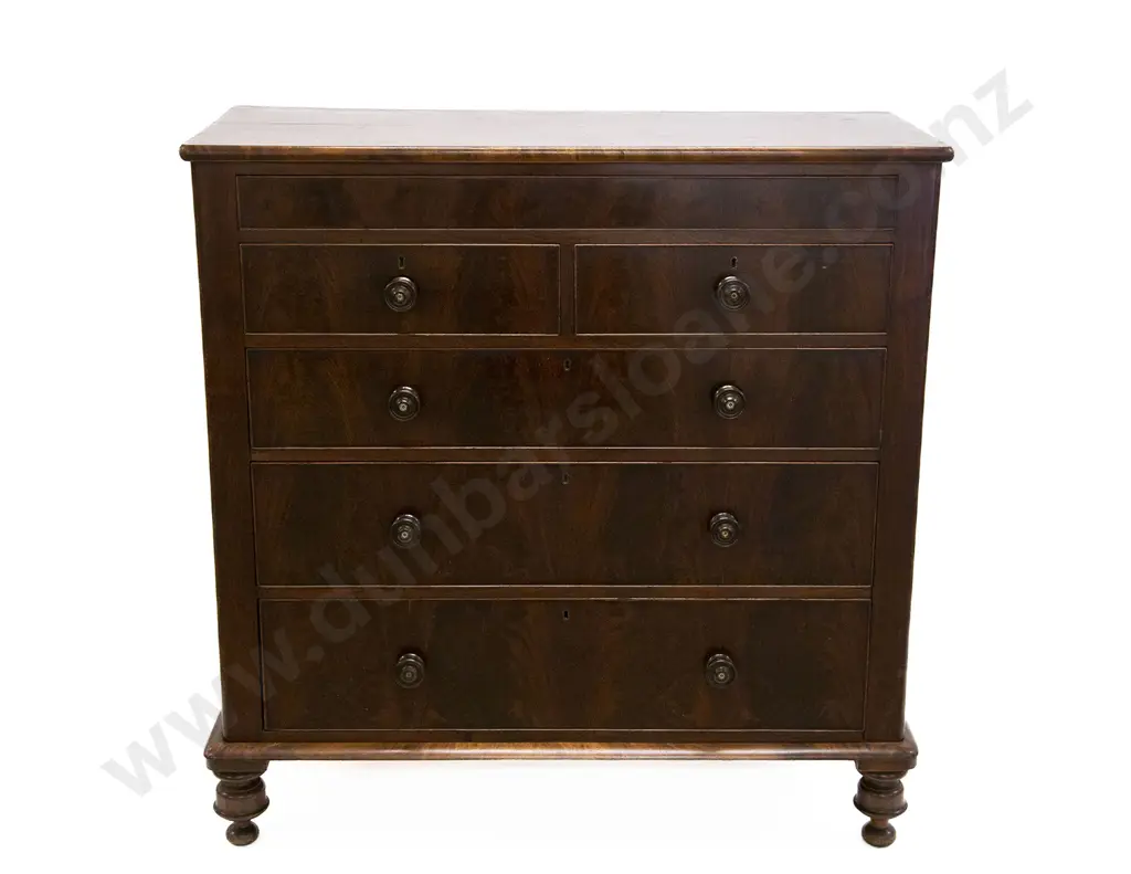 Early Vict Mahogany Flat Front Chest Image 1++