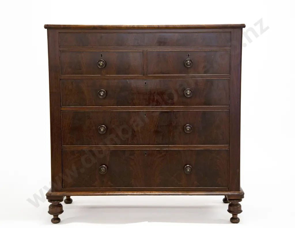 Early Vict Mahogany Flat Front Chest Image 1++