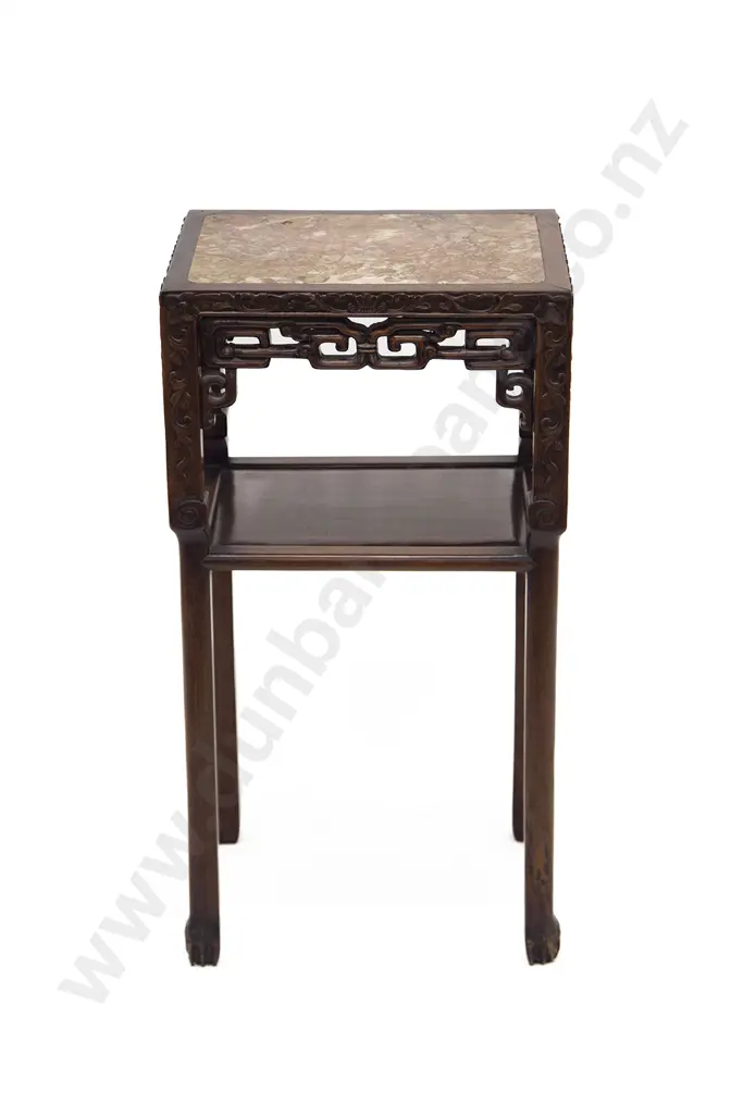 Late C19th Chinese Padoukwood Plant Table Image 1++