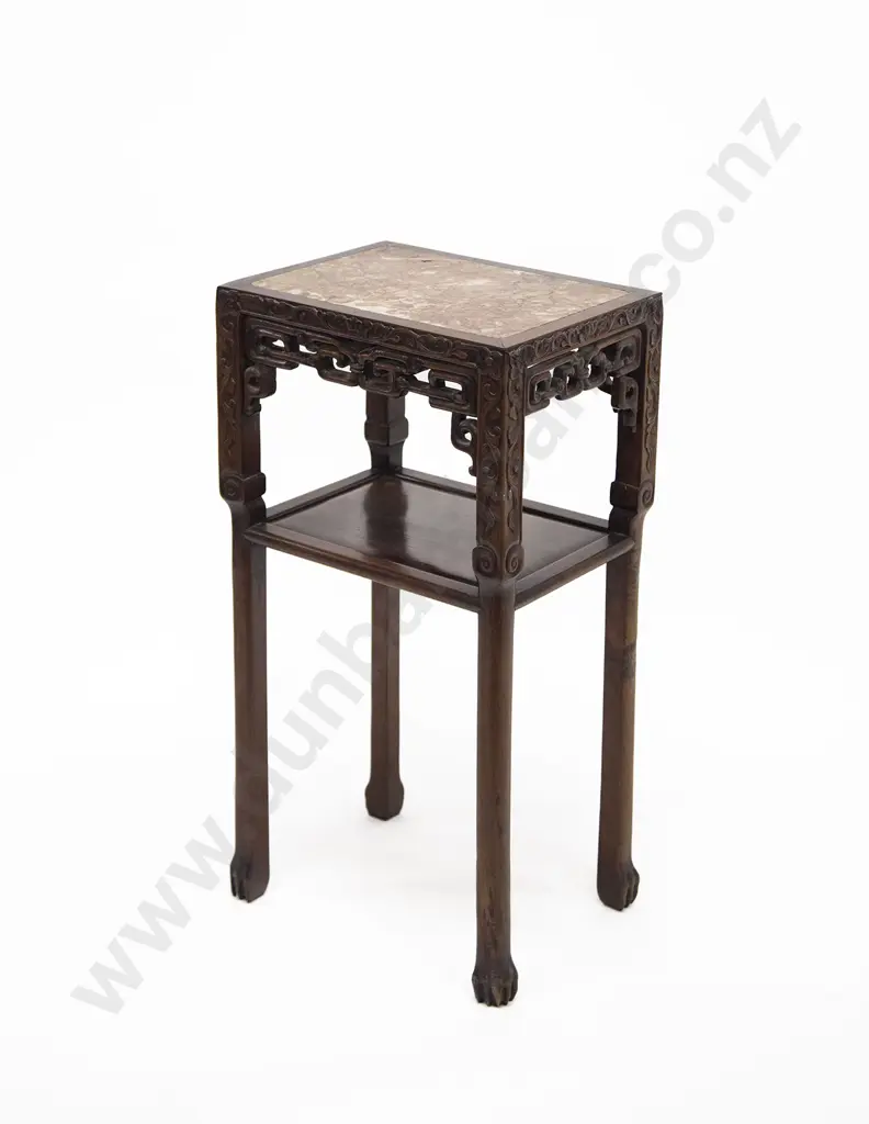 Late C19th Chinese Padoukwood Plant Table Image 1++