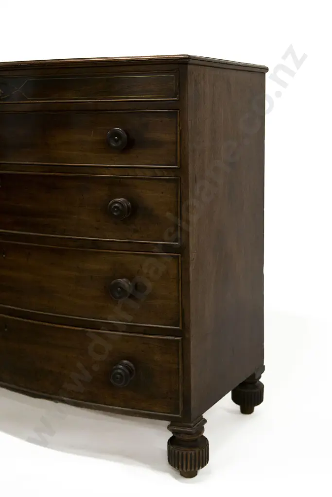 Geo III Mahogany Bowfront Chest Image 1++