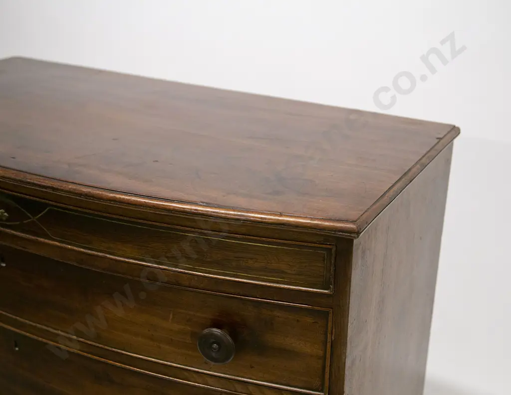 Geo III Mahogany Bowfront Chest Image 1++