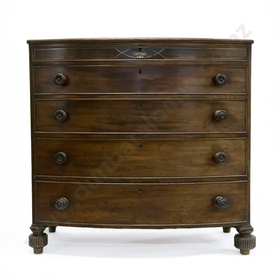 Geo III Mahogany Bowfront Chest
