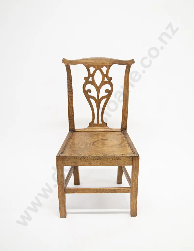 Pair of Geo III Elm Country Dining Chairs Image 1++