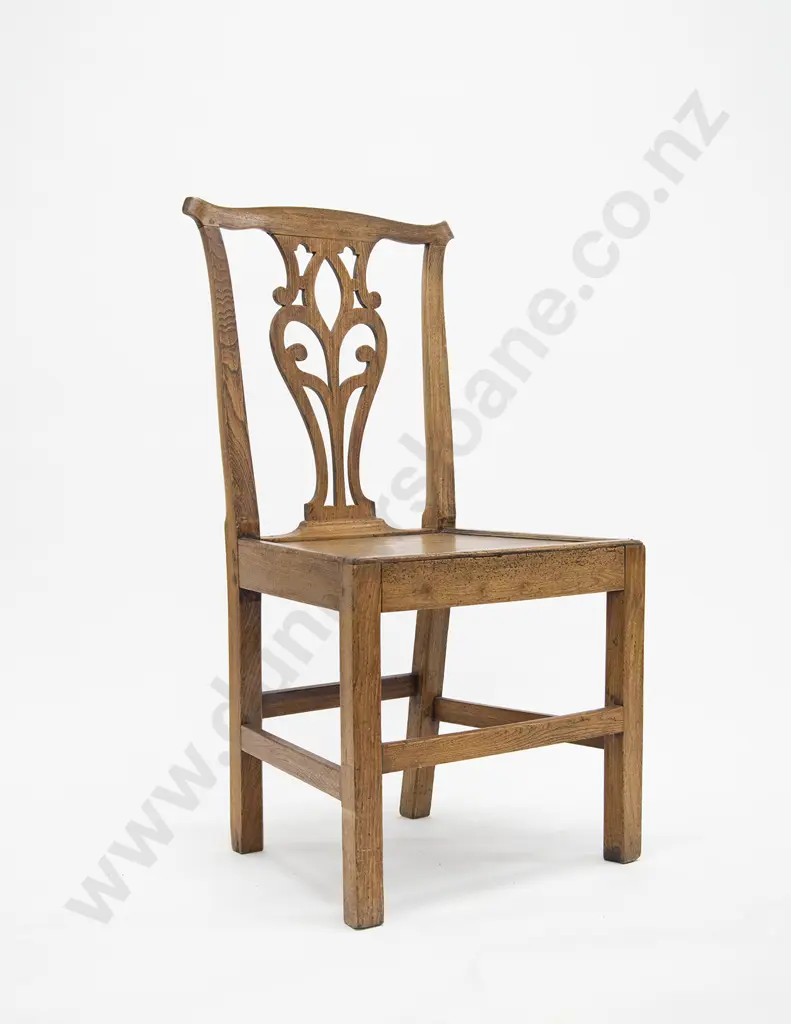 Pair of Geo III Elm Country Dining Chairs Image 1++