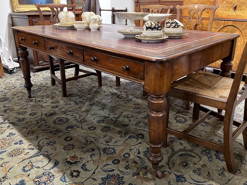 Vict Mahogany Library Table Image 1++