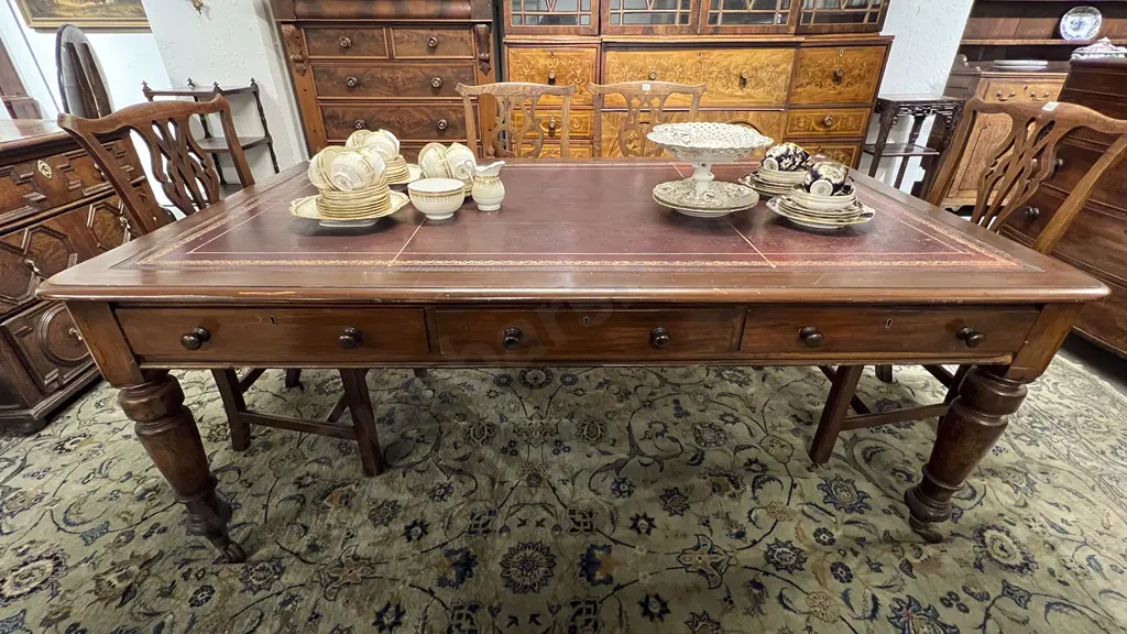 Vict Mahogany Library Table Image 1++
