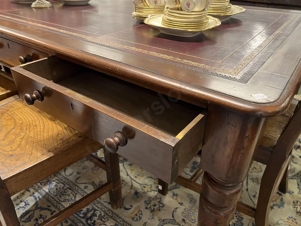Vict Mahogany Library Table Image 1++