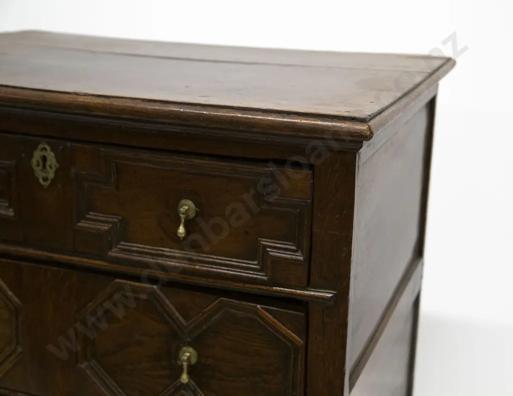 Charles II Oak Chest of Drawers Image 1++