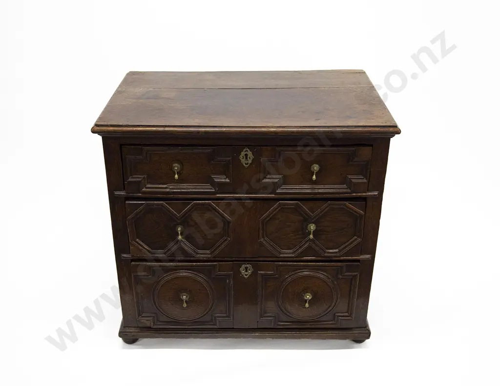 Charles II Oak Chest of Drawers Image 1++