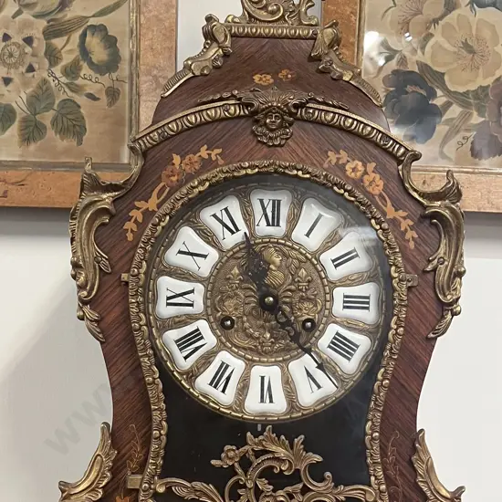 Louis XV Style Kingwood & Marquetry Bracket Clock & Bracket