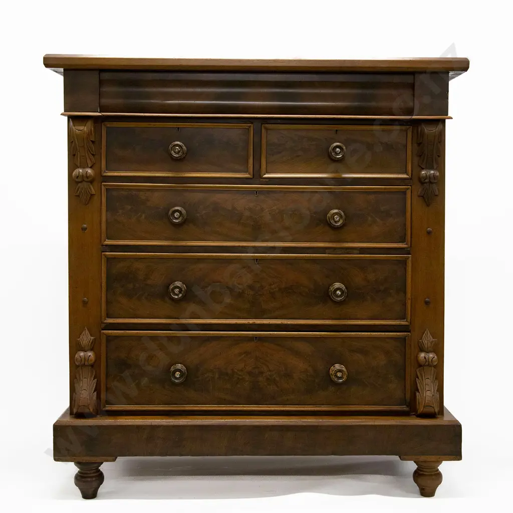 Vict Mahogany Chest of Drawers Image 1++