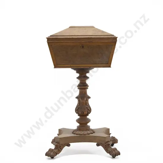 Victorian Pollard Oak Teapoy