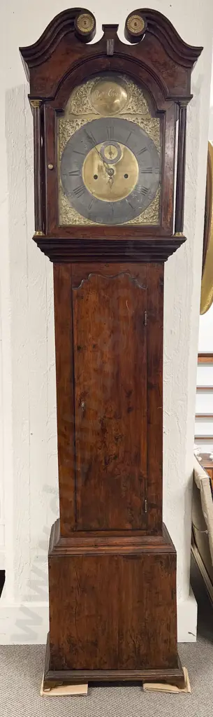 Geo III Long Case Clock by Robert Creug Image 1++