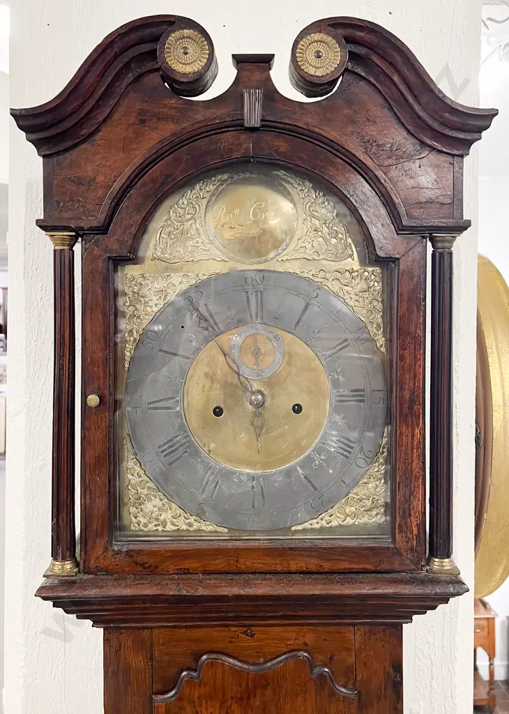 Geo III Long Case Clock by Robert Creug Image 1++