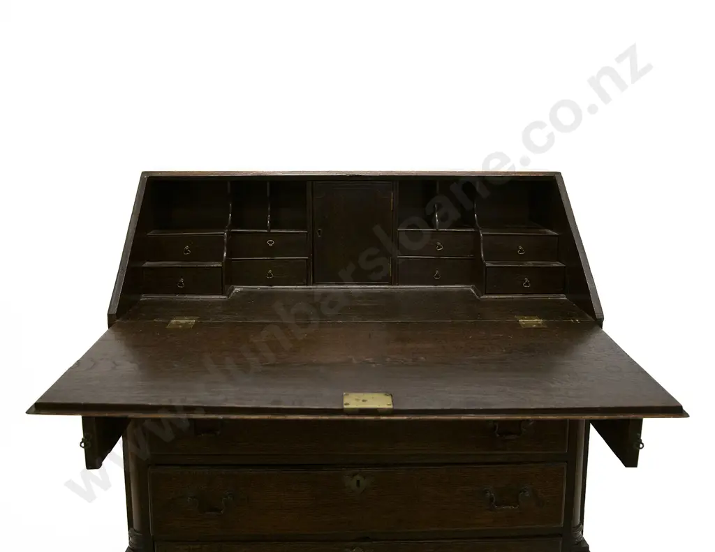 Geo III Oak Fall Front Bureau Image 1++