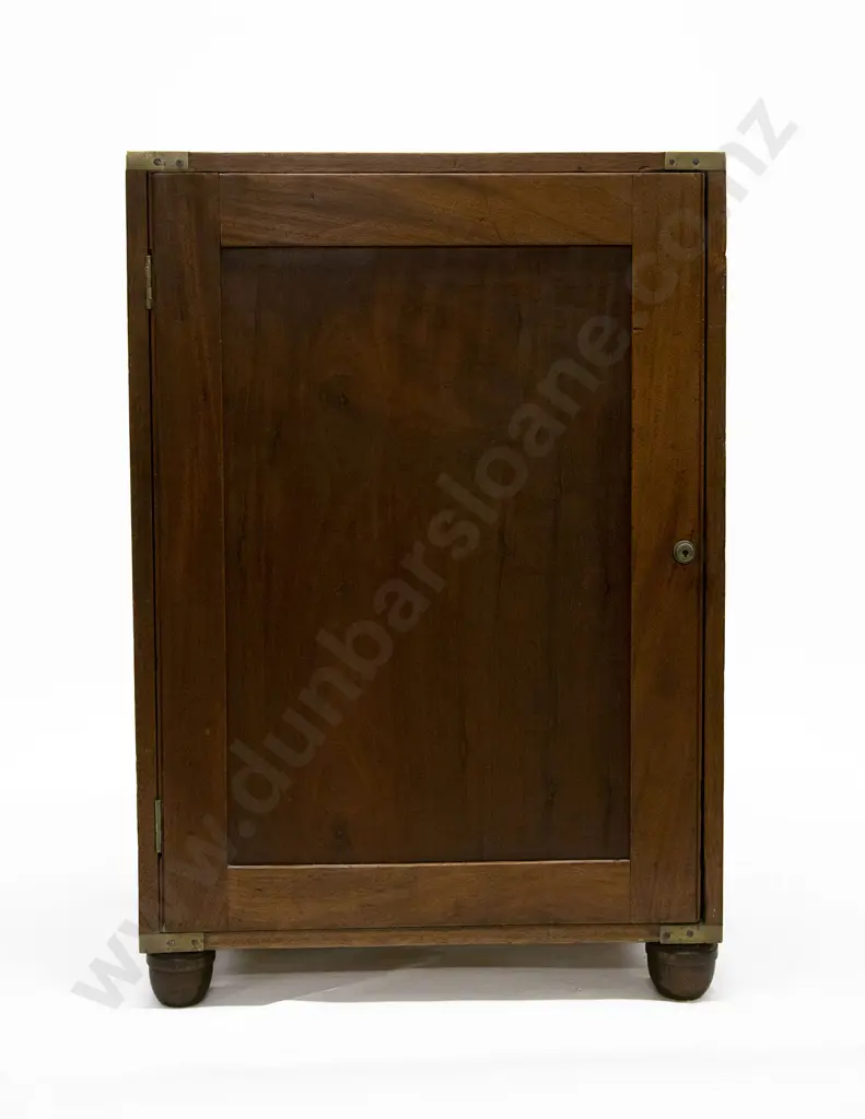 Small Late Vict Mahogany Campaign Style Side Cabinet Image 1++