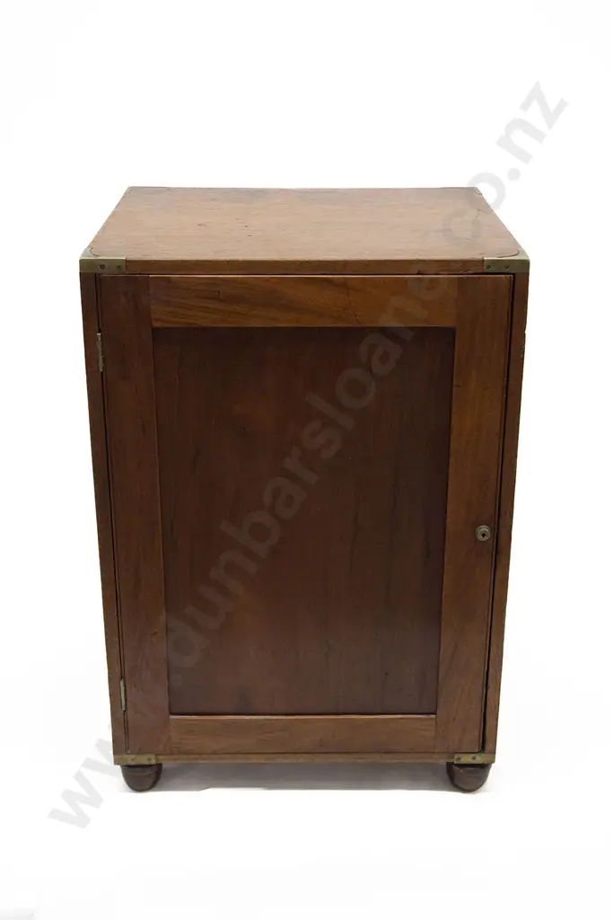 Small Late Vict Mahogany Campaign Style Side Cabinet Image 1++