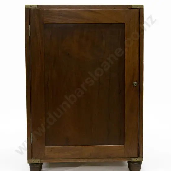 Small Late Vict Mahogany Campaign Style Side Cabinet