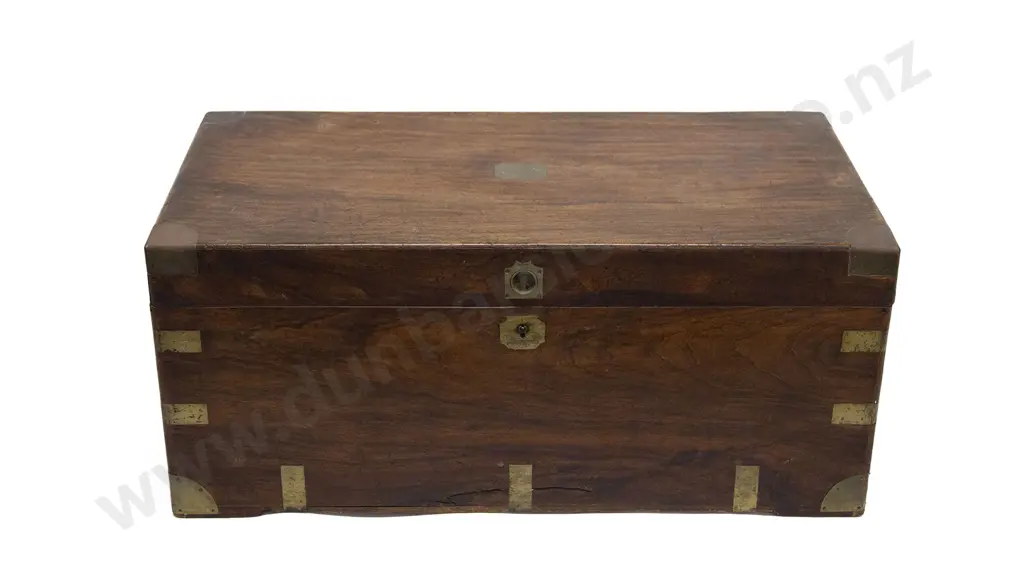 Large Vict Camphorwood & Brass Bound Ships Trunk Image 1++