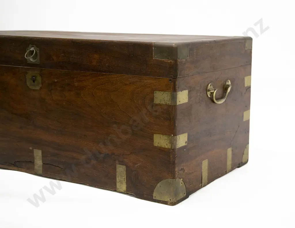 Large Vict Camphorwood & Brass Bound Ships Trunk Image 1++