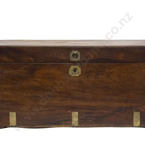 Large Vict Camphorwood & Brass Bound Ships Trunk