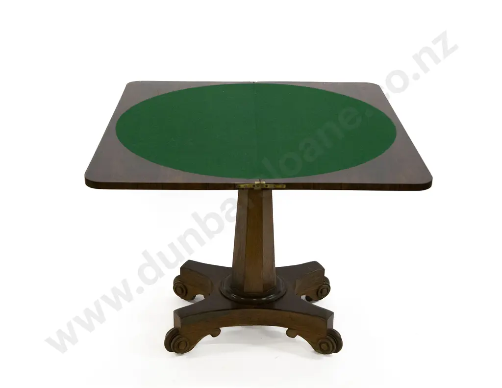 WM IV Rosewood Foldover Card Table Image 1++
