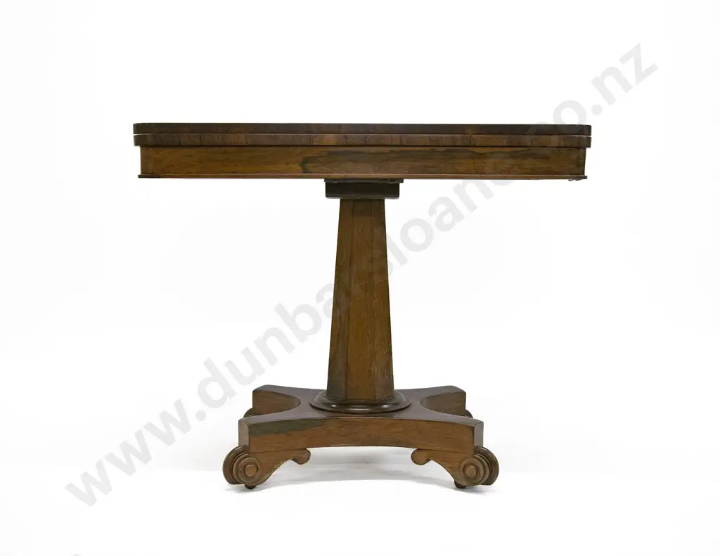 WM IV Rosewood Foldover Card Table Image 1++