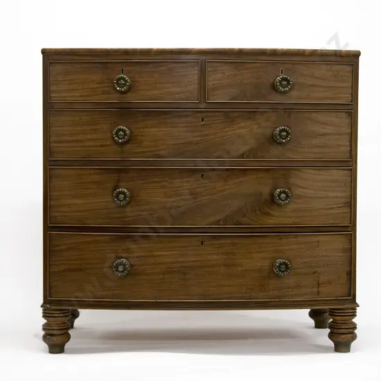 Geo III Mahogany Bowfront Chest