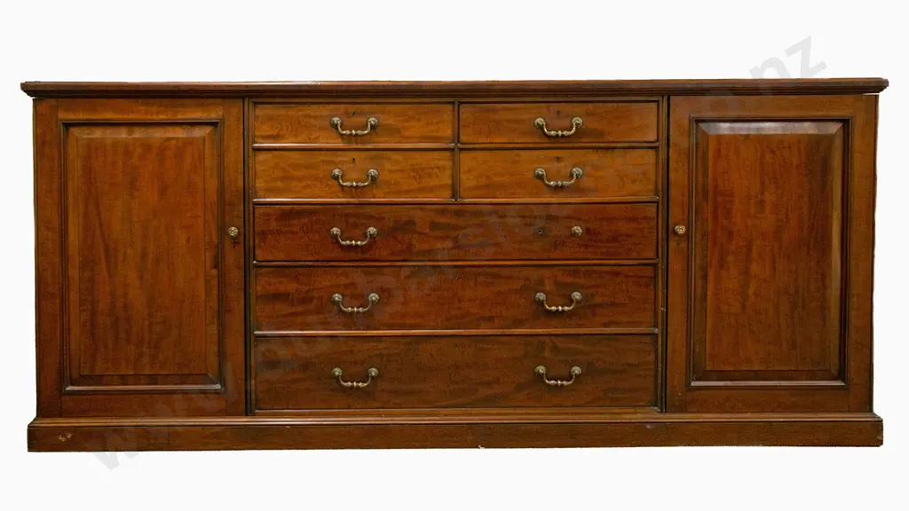 Large C19th Mahogany Housekeepers Cabinet Image 1++