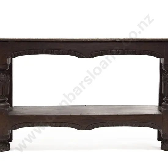 Composed C17th Oak Side Table