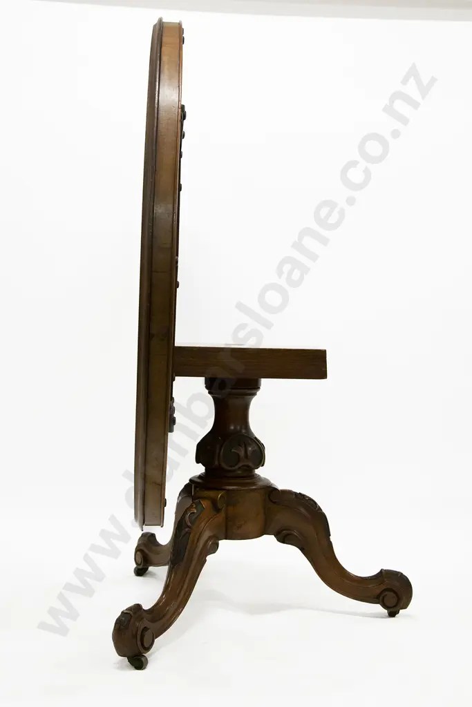 Vict Burr Walnut Circular Breakfast Table Image 1++