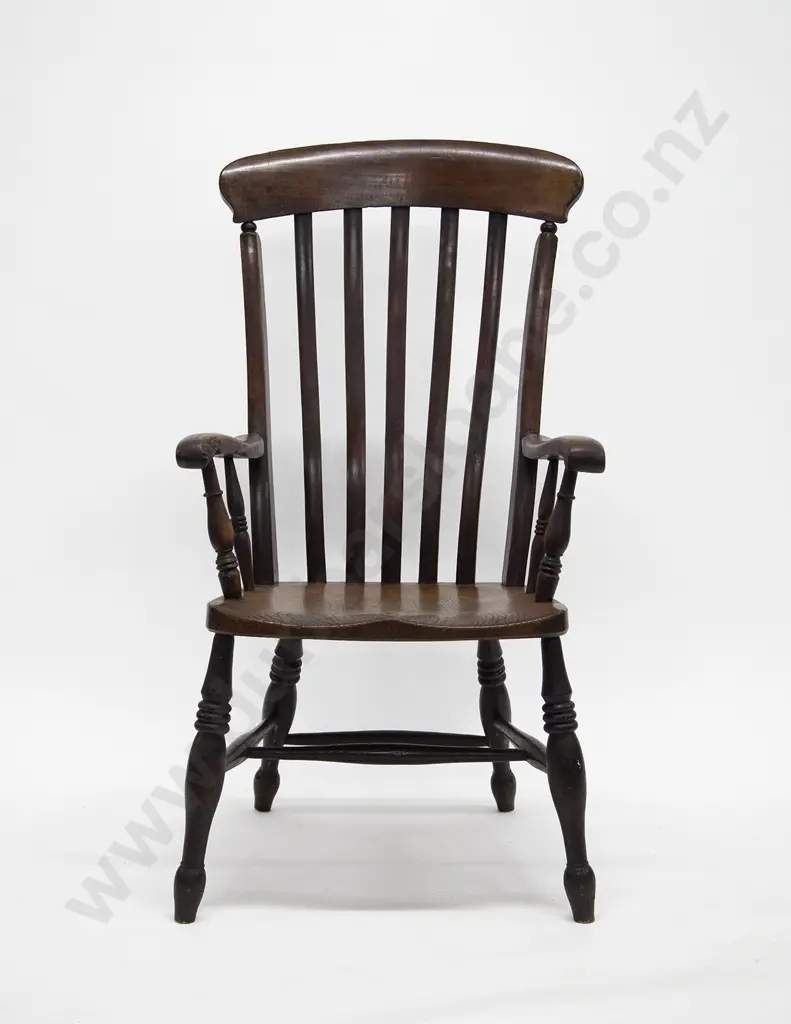 Vict Elm Slat Back Country Kitchen Chair Image 1++