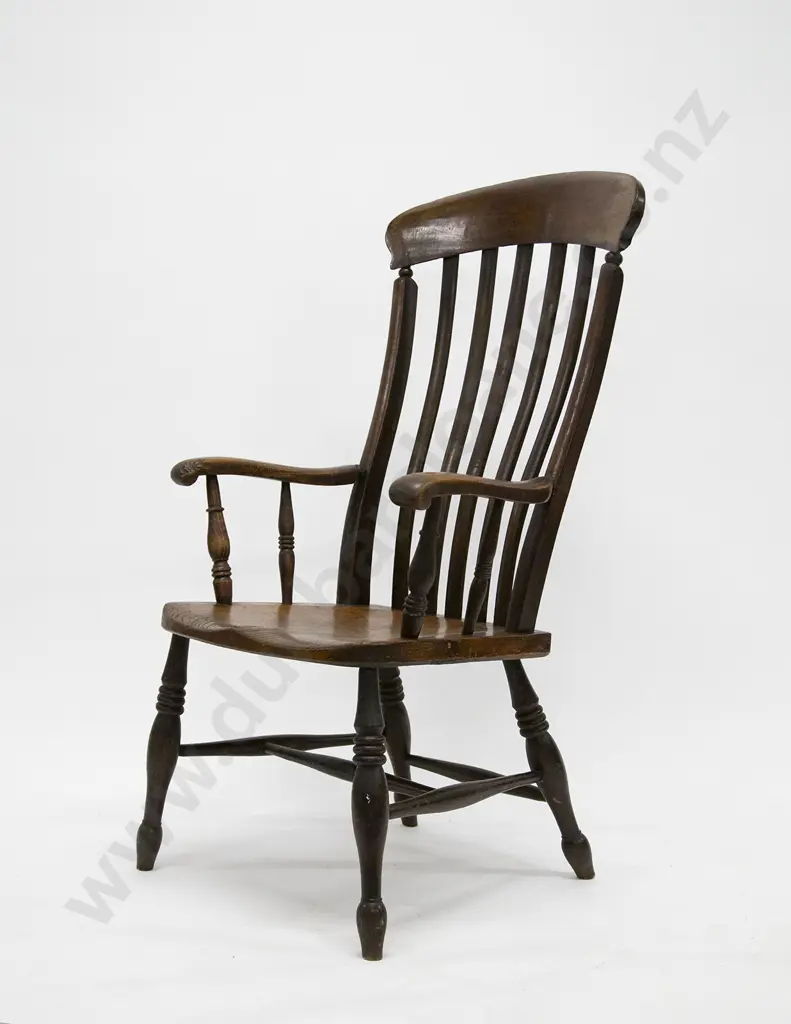 Vict Elm Slat Back Country Kitchen Chair Image 1++