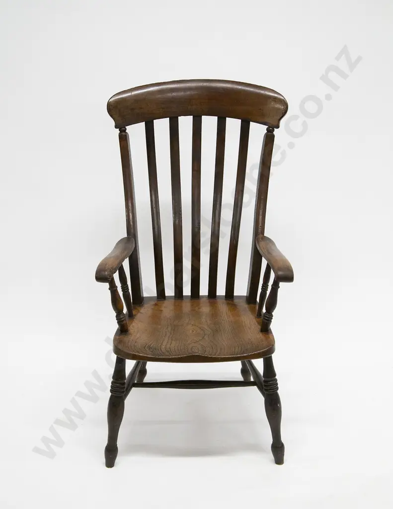 Vict Elm Slat Back Country Kitchen Chair Image 1++
