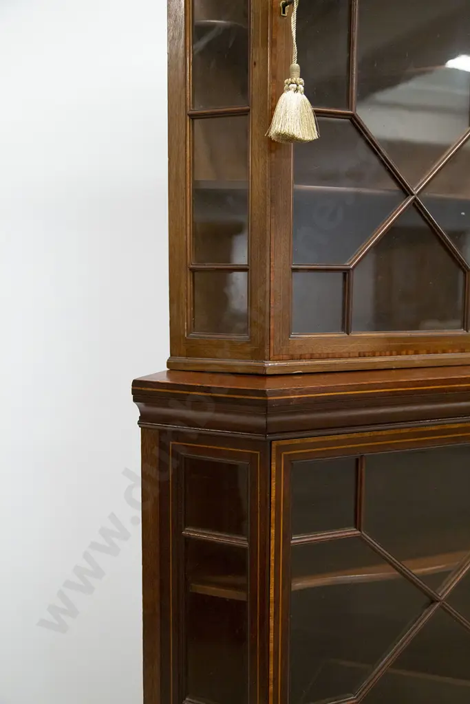 Composed Edw Sheraton Revival Two Stage Corner Cupboard Image 1++