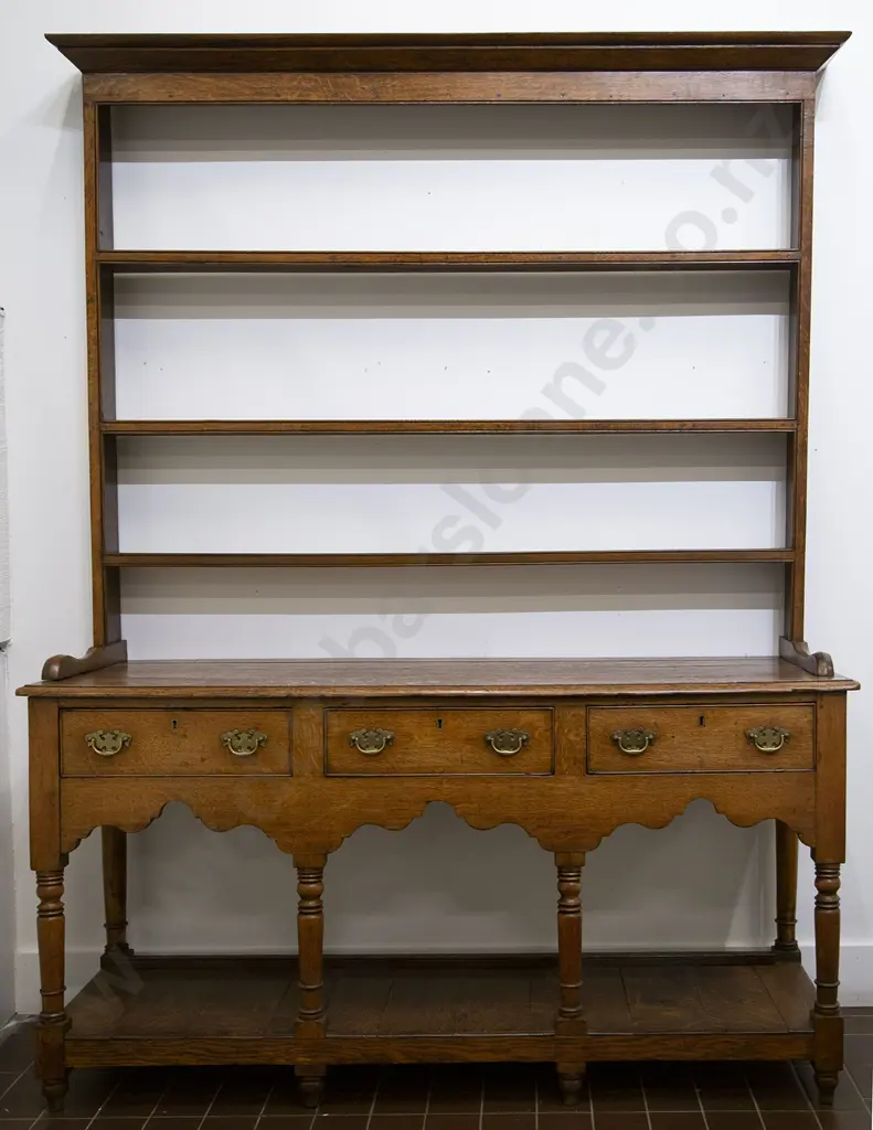 Geo III Oak Welsh Dresser Image 1++