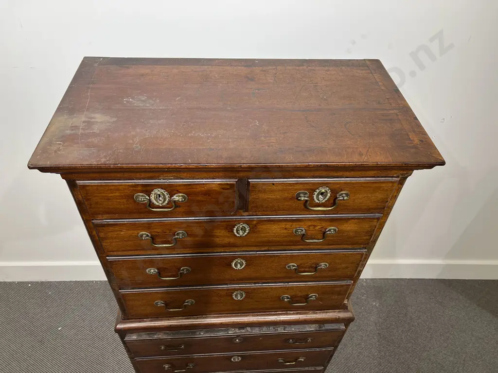 Geo III Childs Mahogany Secretaire Chest on Chest Image 1++