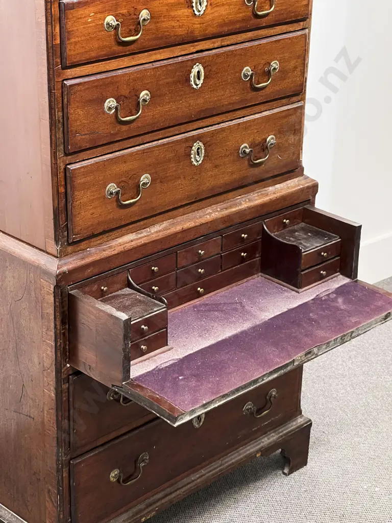 Geo III Childs Mahogany Secretaire Chest on Chest Image 1++