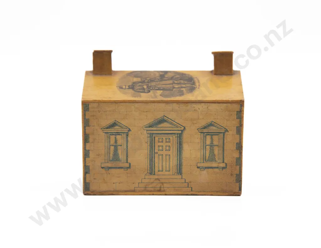 Victorian Mauchline Ware Money Box Image 1++