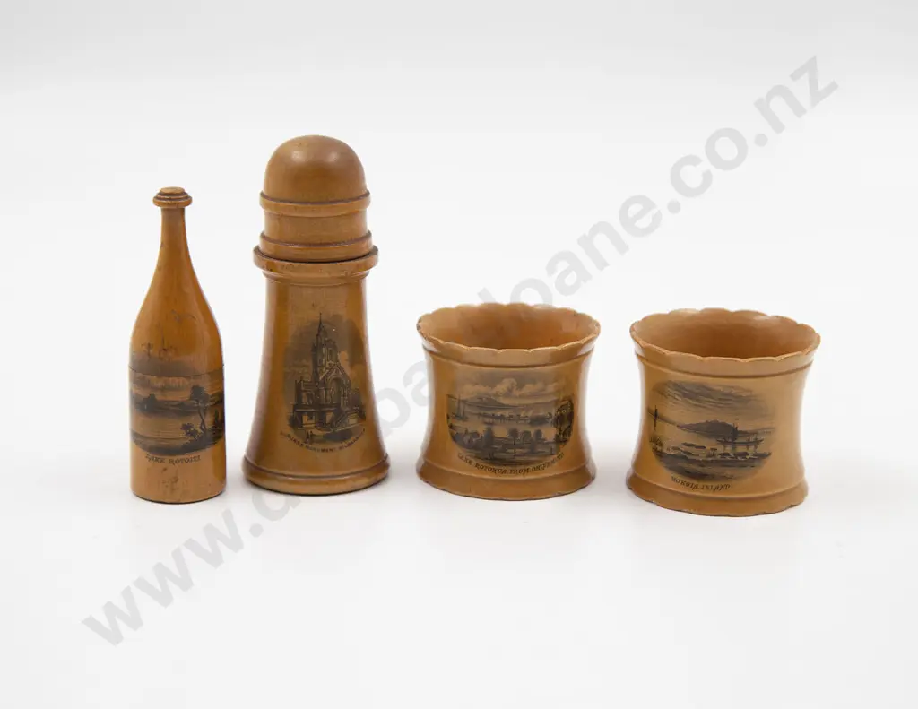 Pair Victorian Mauchline Ware Napkin Rings Image 1++