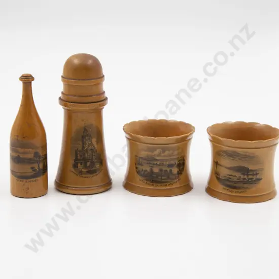 Pair Victorian Mauchline Ware Napkin Rings