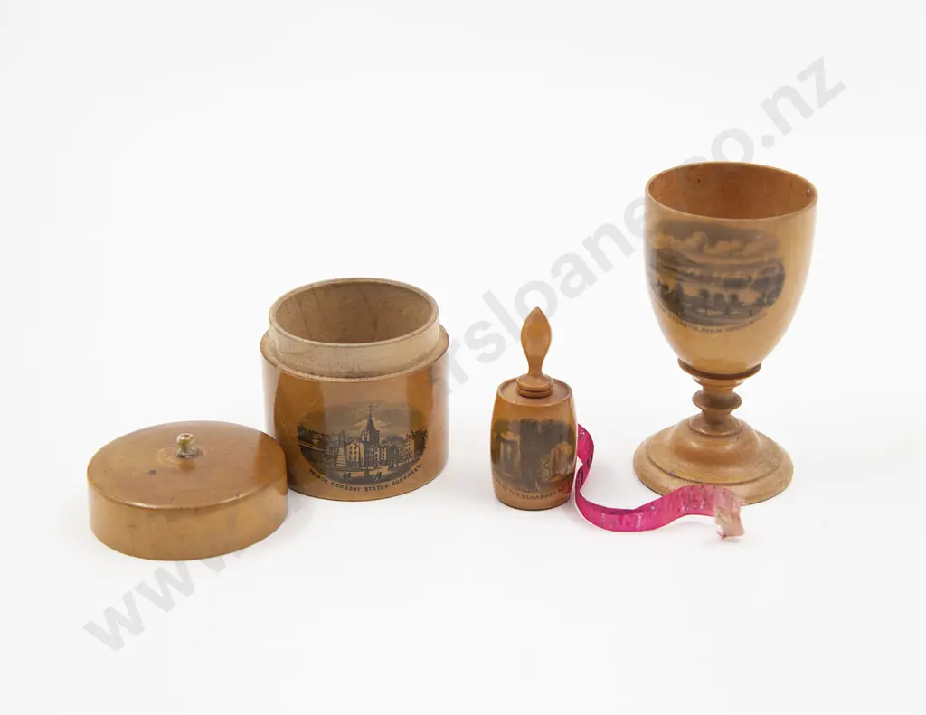 Victorian Mauchline Ware Egg Cup Image 1++