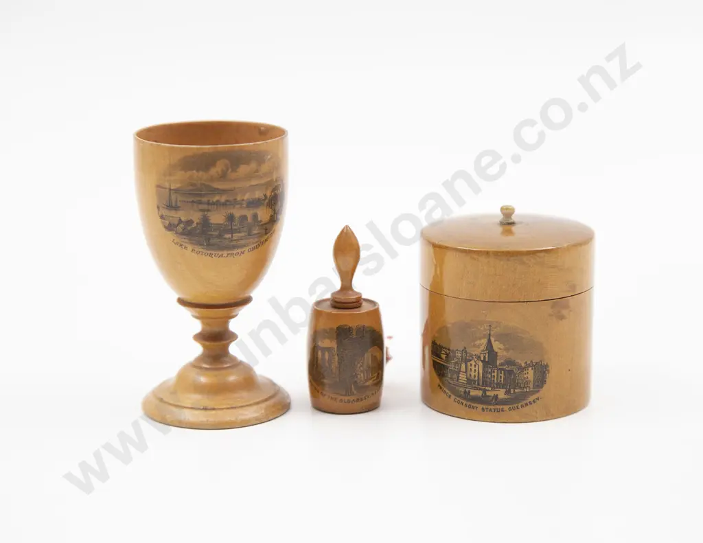 Victorian Mauchline Ware Egg Cup Image 1++