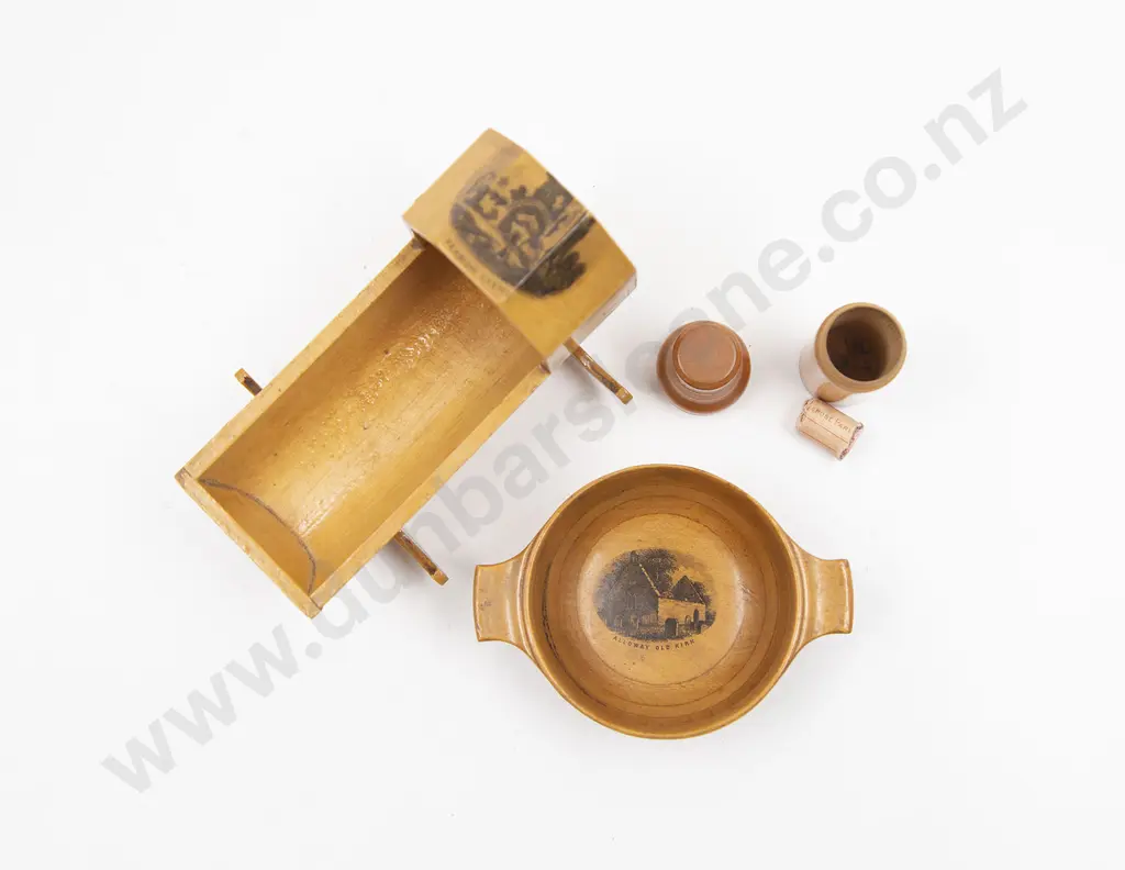 Two Pieces Victorian Mauchline Ware Image 1++